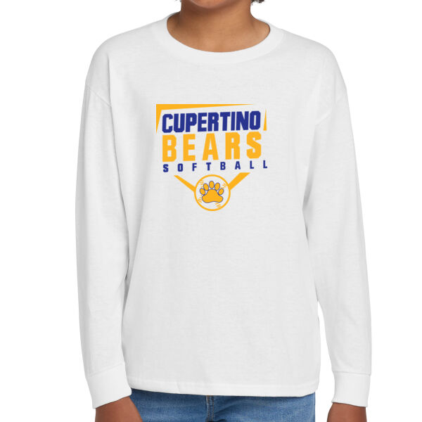 Cupertino Softball Youth Heavy Cotton 100% Cotton Long Sleeve T Shirt Thumbnail